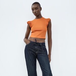 NWT Zara ruffled top